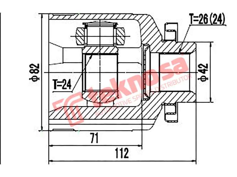 TEKNOSA FRONT LEFT - RIGHT INNER CV JOINT For KIA SPORTAGE [3] 2.0 CRDI (D4HA)(16V 130KW) 10-14