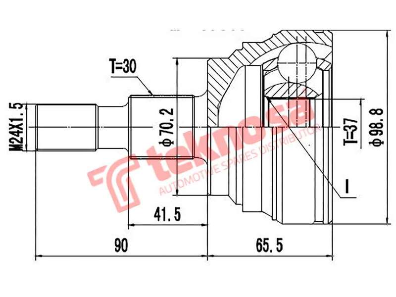 TEKNOSA FRONT LEFT - RIGHT OUTER CV JOINT For MERCEDES BENZ GL-CLASS [X164] GL500 (M273.963)(32V ...
