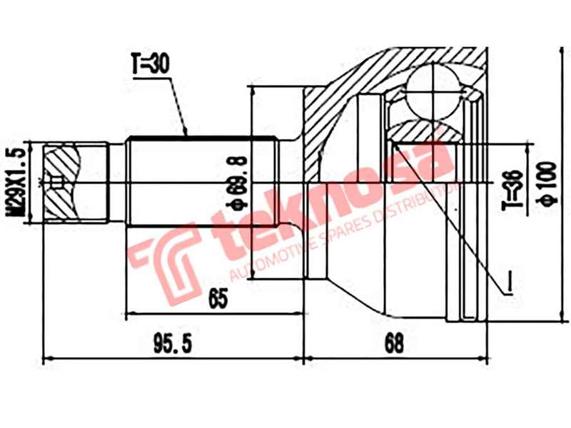 OUTER CV JOINT - ME3010 (TEKNOSA)