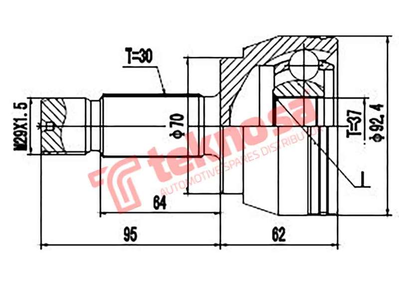 OUTER CV JOINT - ME3011 (TEKNOSA)