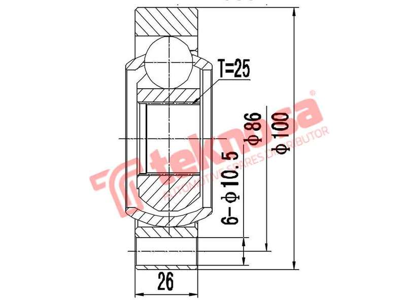 INNER CV JOINT - ME4002 (TEKNOSA)