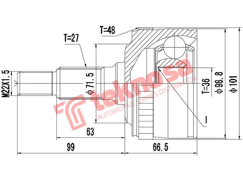 OUTER CV JOINT - ME5711A (TEKNOSA)