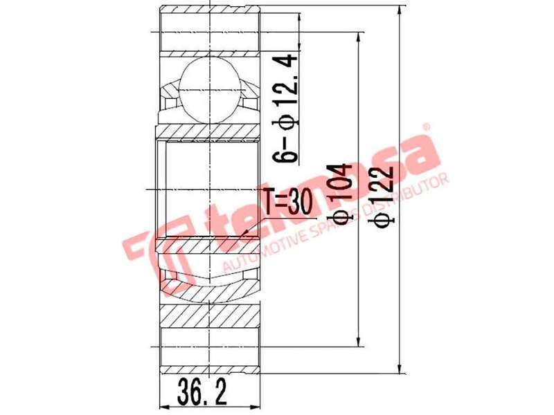 INNER CV JOINT - ME6610 (TEKNOSA)
