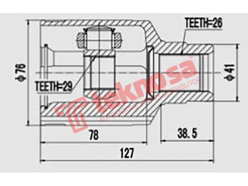 INNER CV JOINT - MI4016 (TEKNOSA)