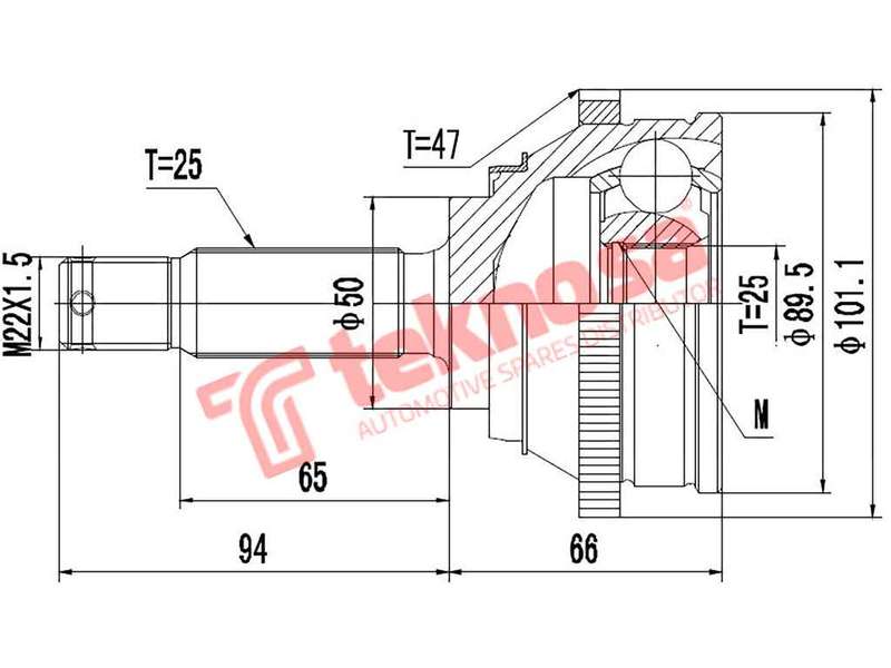 TEKNOSA FRONT LEFT - RIGHT OUTER CV JOINT For HYUNDAI SONATA 2.0 (G4CP)(102KW) 96-99