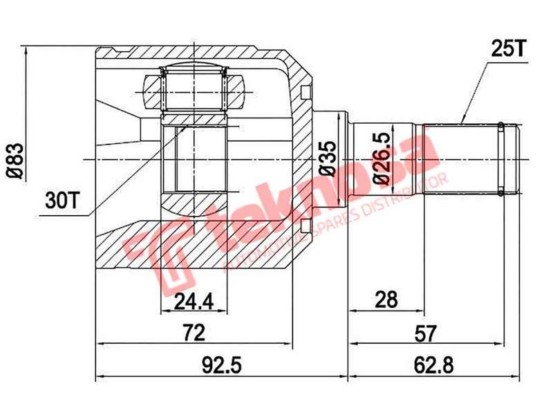 INNER CV JOINT - MI6420 (TEKNOSA)