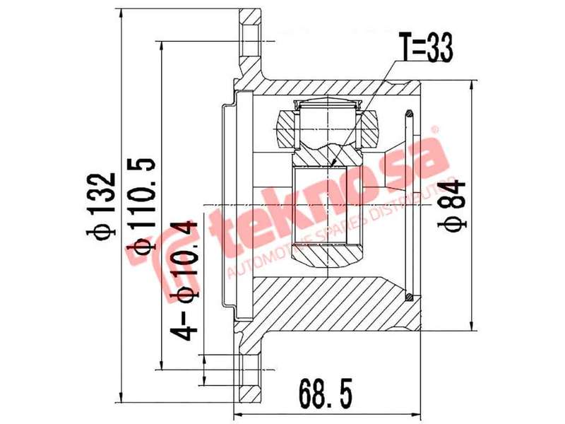 INNER CV JOINT - MI6626 (TEKNOSA)