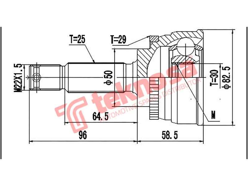 OUTER CV JOINT - MI7024A2 (TEKNOSA)