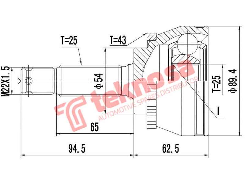 OUTER CV JOINT - MI7034A (TEKNOSA)