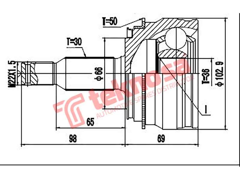 OUTER CV JOINT - MI71863A (TEKNOSA)