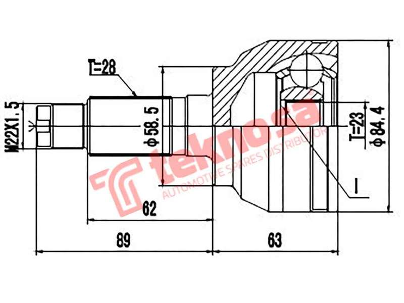 OUTER CV JOINT - MZ3010 (TEKNOSA)