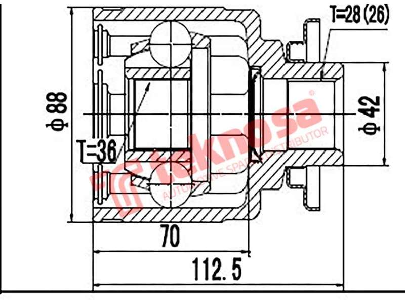 INNER CV JOINT - MZ4012 (TEKNOSA)