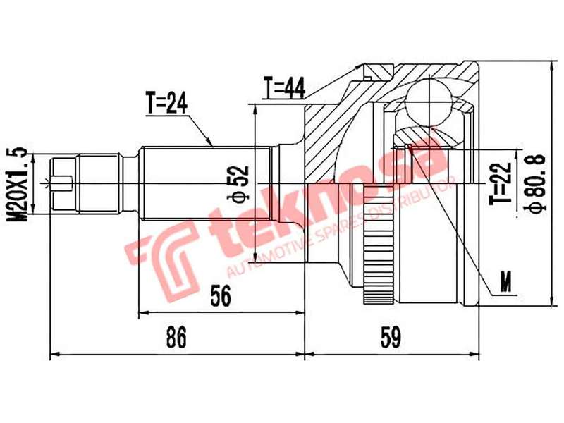 OUTER CV JOINT - MZ5739A (TEKNOSA)