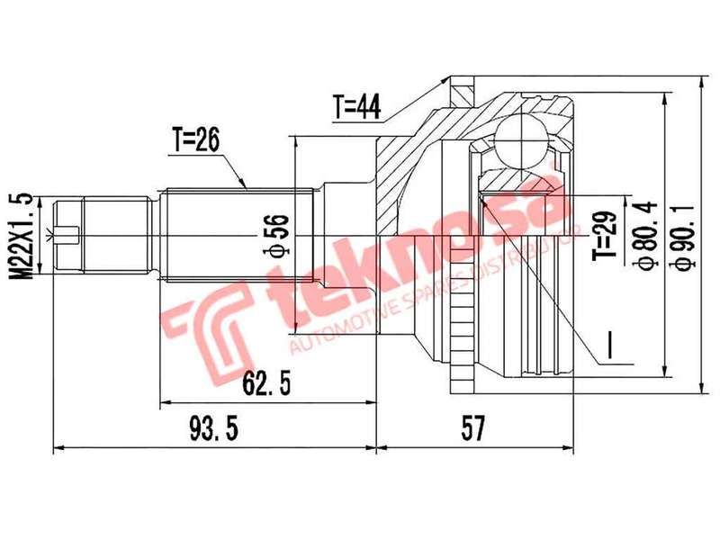 OUTER CV JOINT - MZ5946A (TEKNOSA)