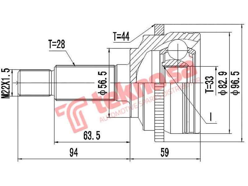 OUTER CV JOINT - MZ7211A (TEKNOSA)