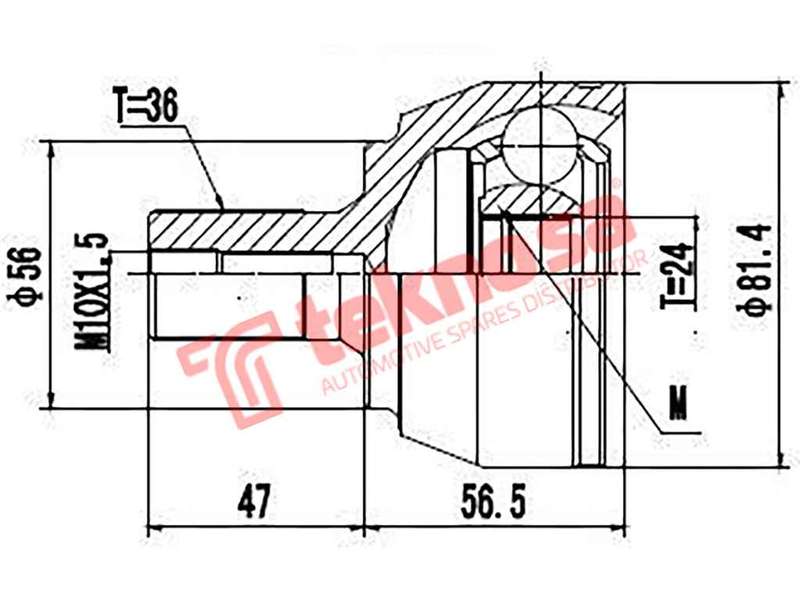 OUTER CV JOINT - MZ74401 (TEKNOSA)