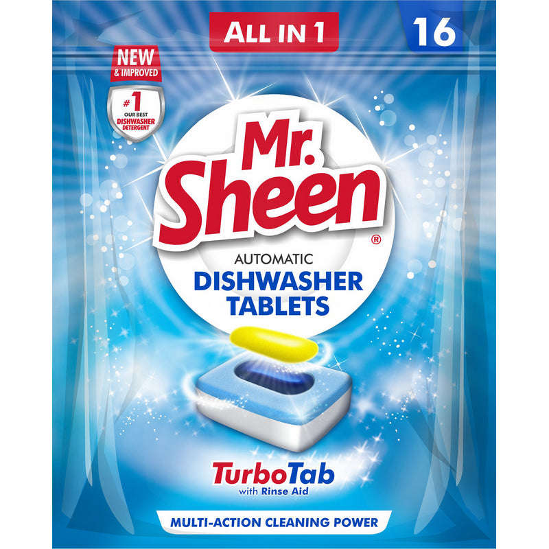Mr Sheen Automatic Dishwasher Tablets 16'S