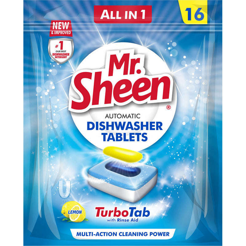 Mr Sheen Automatic Dishwasher Tablets Lemon X16