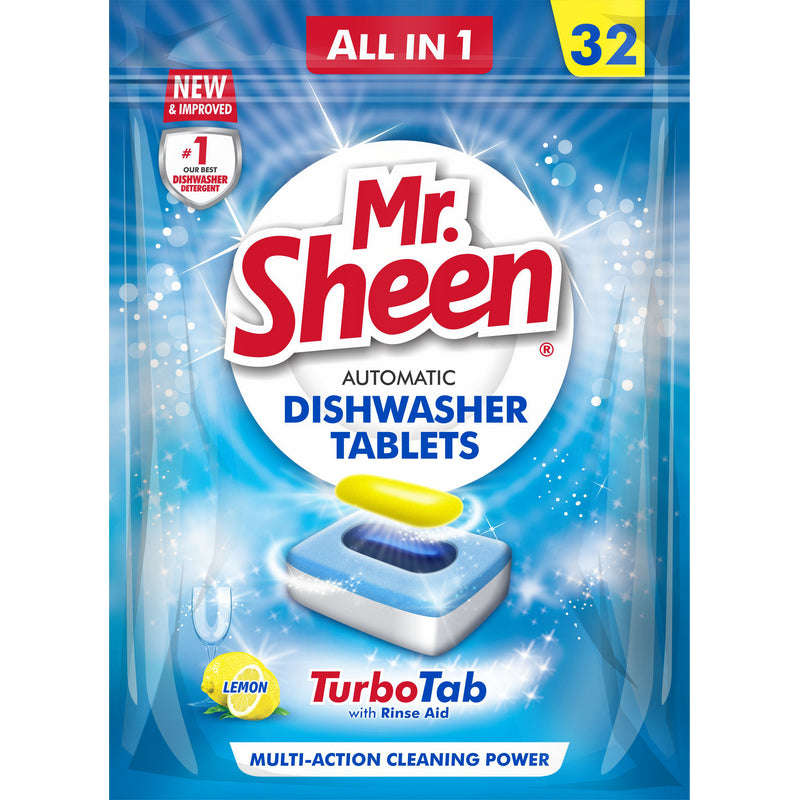 Mr Sheen Automatic Dishwasher Tablets Lemon 32'S