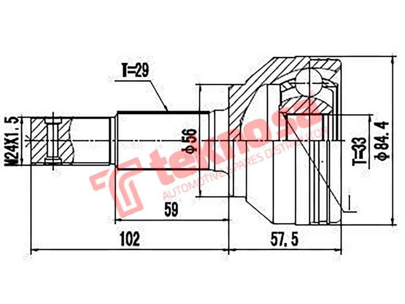 OUTER CV JOINT - NI3007 (TEKNOSA)