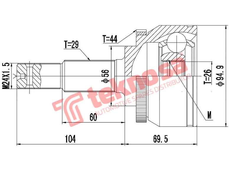 OUTER CV JOINT - NI3014A (TEKNOSA)