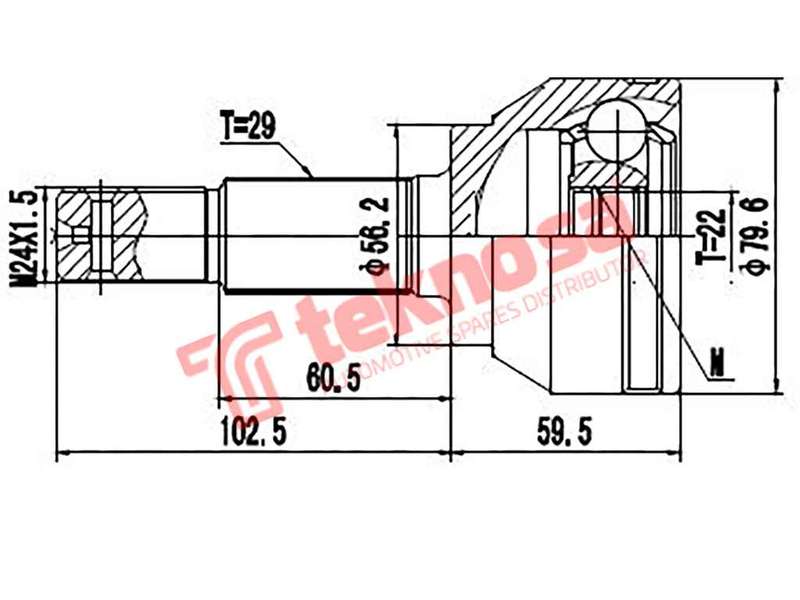 OUTER CV JOINT - NI3015 (TEKNOSA)