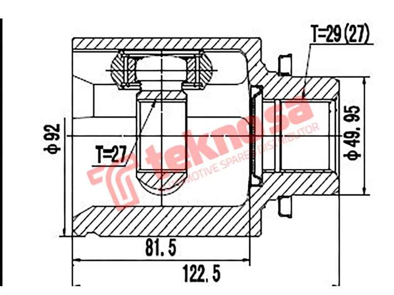 INNER CV JOINT - NI4034 (TEKNOSA)