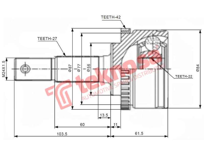OUTER CV JOINT - NI5720A (TEKNOSA)