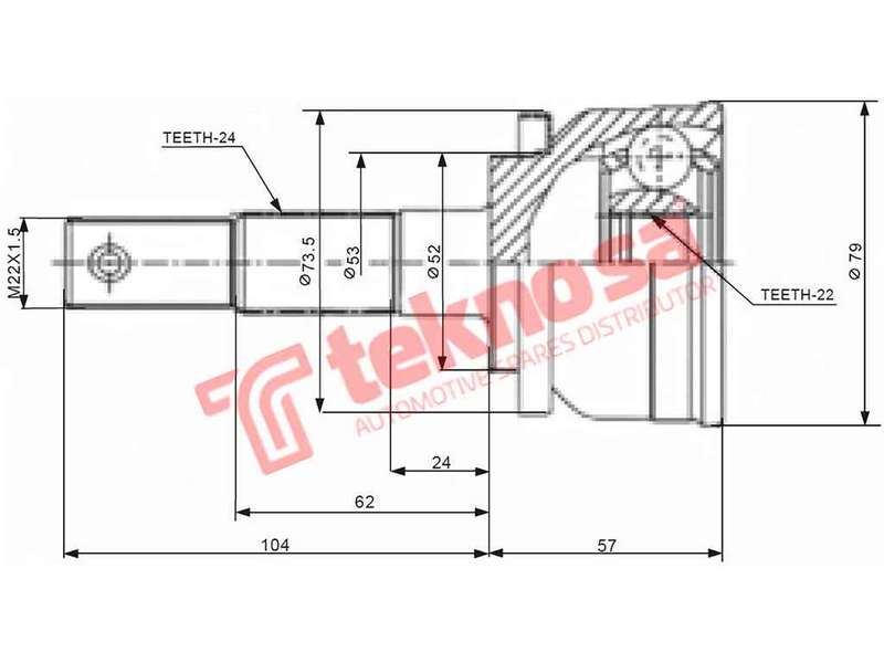OUTER CV JOINT - NI5912 (TEKNOSA)