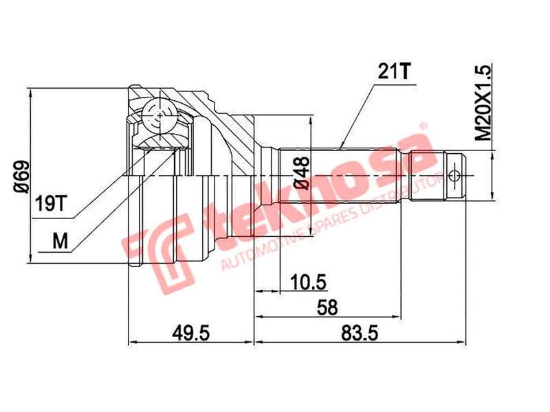 OUTER CV JOINT - NI5922 (TEKNOSA)