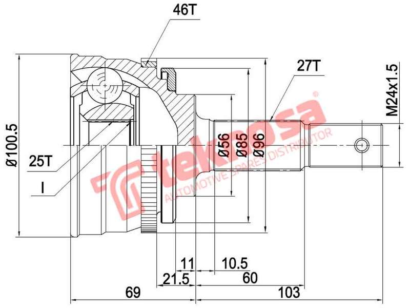 OUTER CV JOINT - NI5925A (TEKNOSA)