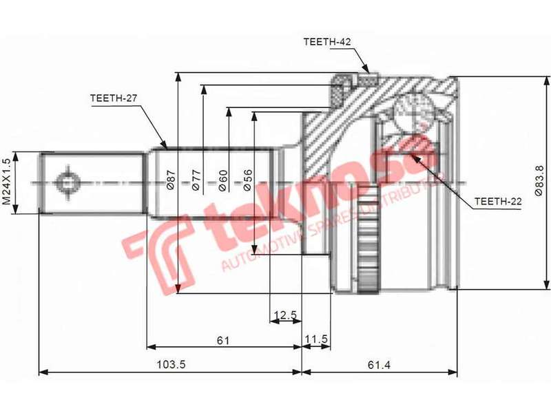 OUTER CV JOINT - NI5936 (TEKNOSA)