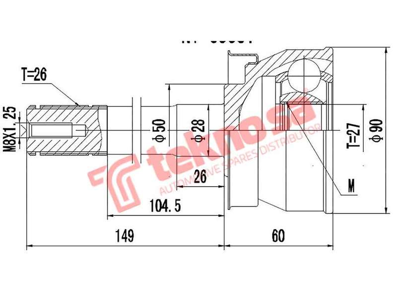 OUTER CV JOINT - NI5944 (TEKNOSA)