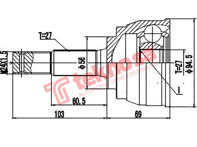 OUTER CV JOINT - NI5951 (TEKNOSA)