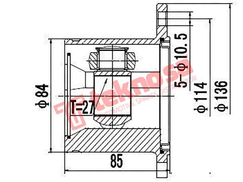 INNER CV JOINT - NI6610 (TEKNOSA)