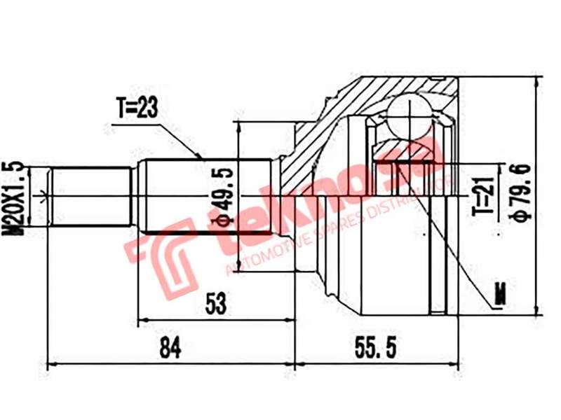 OUTER CV JOINT - NI7078 (TEKNOSA)