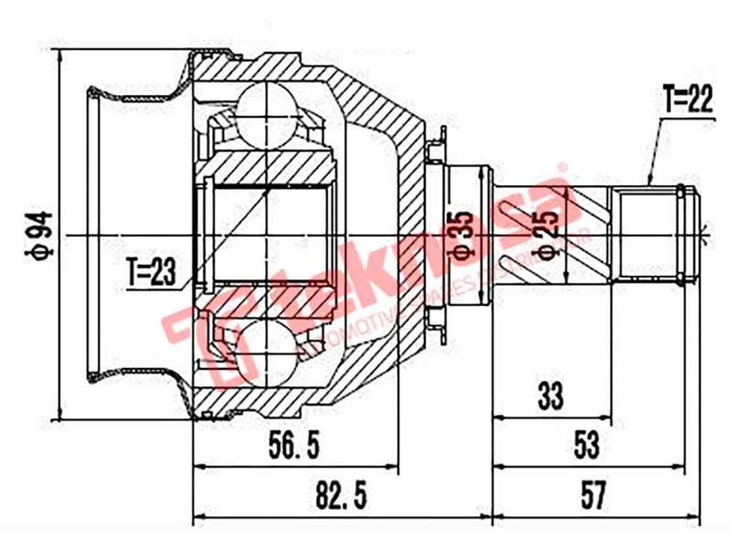 TEKNOSA FRONT LEFT - RIGHT INNER CV JOINT For CHEVROLET CORSA 1.3 CDTI (Z13DTJ)(16V 55KW) 10-11