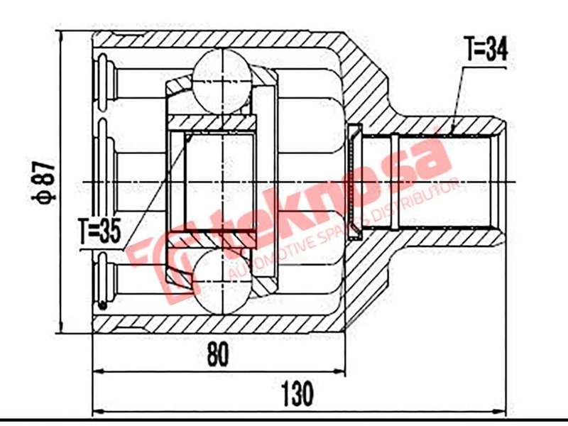INNER CV JOINT - OP4005 (TEKNOSA)