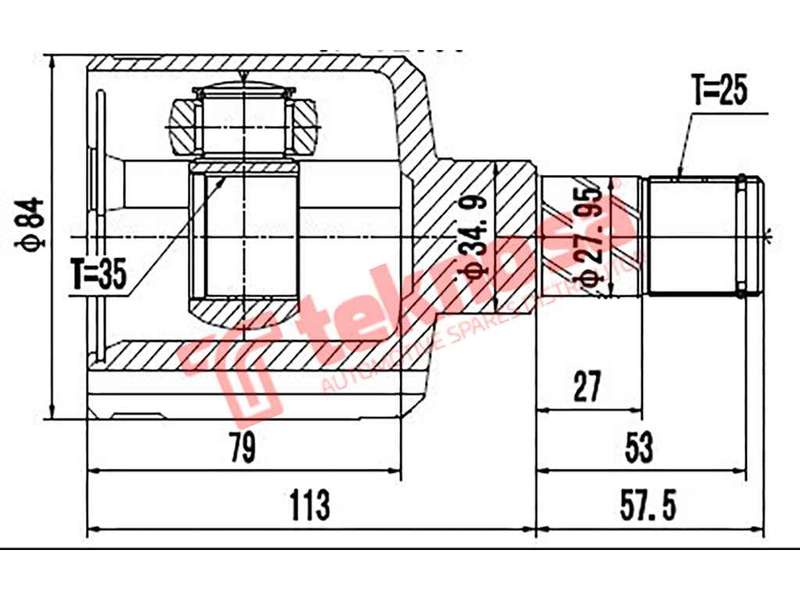 INNER CV JOINT - OP4006 (TEKNOSA)