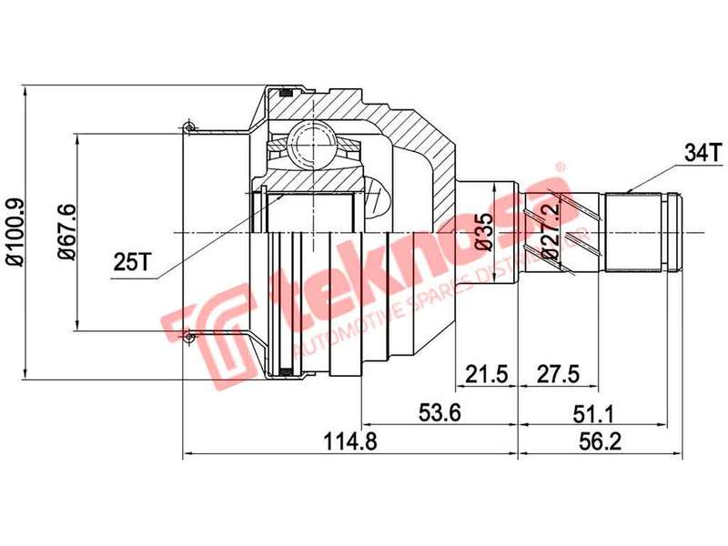 TEKNOSA FRONT LEFT - RIGHT INNER CV JOINT For OPEL ASTRA [G] 1.8 (Z18XE Z18XE1)(16V 92KW) 00-05