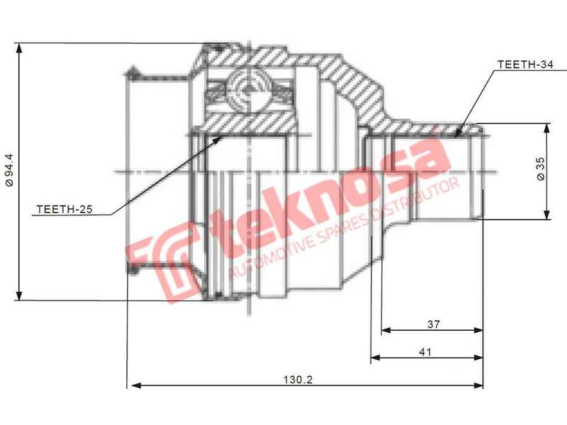 INNER CV JOINT - OP6620 (TEKNOSA)