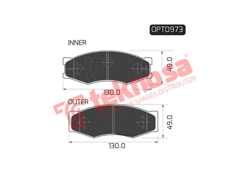 BRAKE PADS - OPT0973 (OPTIMA)