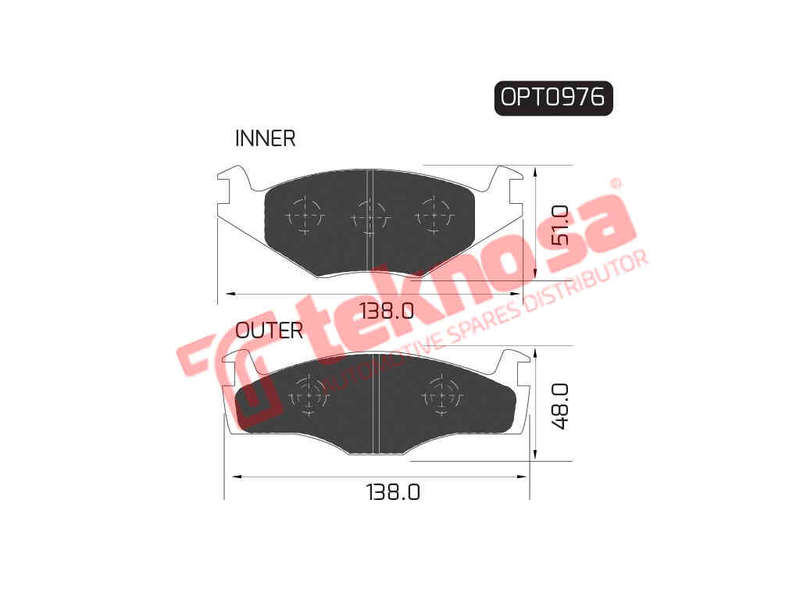 BRAKE PADS - OPT0976 (OPTIMA)