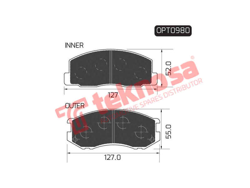 BRAKE PADS - OPT0980 (OPTIMA)