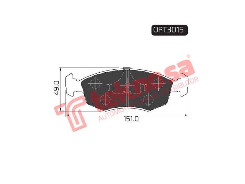 BRAKE PADS - OPT3015 (OPTIMA)