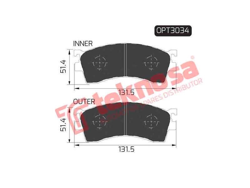 BRAKE PADS - OPT3034 (OPTIMA)