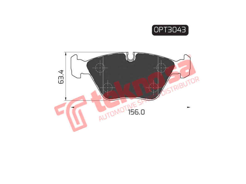 BRAKE PADS - OPT3043 (OPTIMA)