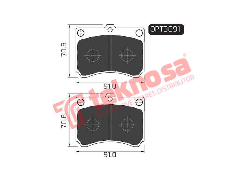 BRAKE PADS - OPT3091 (OPTIMA)