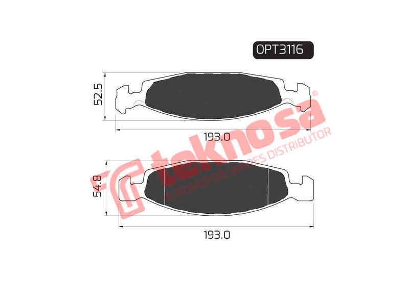BRAKE PADS - OPT3116 (OPTIMA)