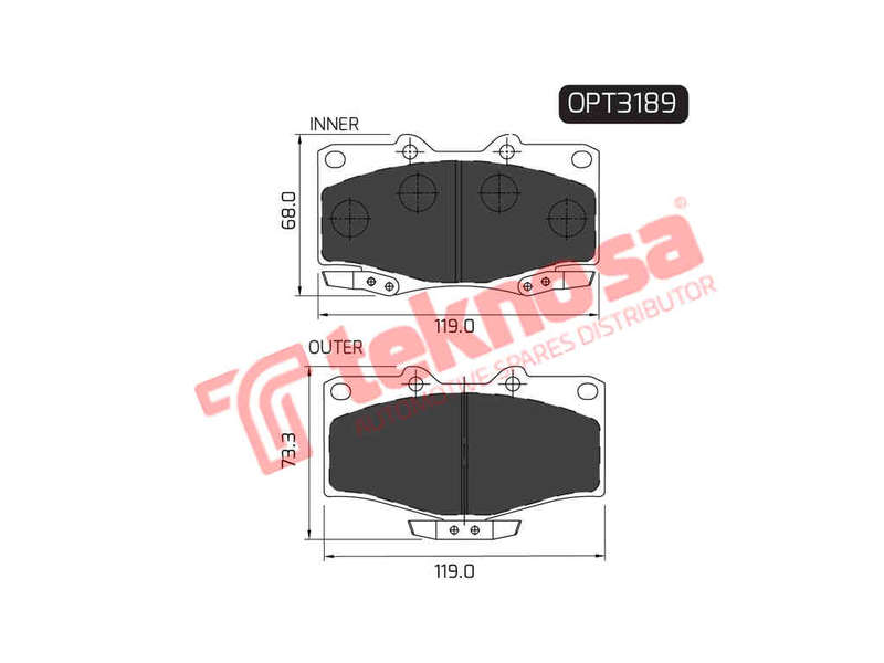 BRAKE PADS - OPT3189 (OPTIMA)